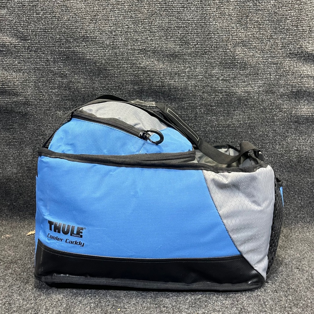 Thule 7034T Cooler Caddy Blue/GRY Insulated Storage Bag Travel Organizer K209983
